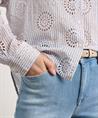 0039 Italy blouse broderie strepen Lucy
