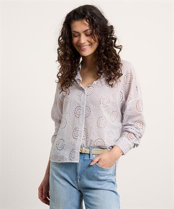 0039 Italy blouse broderie strepen Lucy