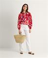 0039 ITALY cotton voile blouse bloemen Anni