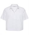 0039 ITALY korte poplin blouse