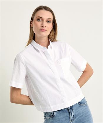 0039 ITALY korte poplin blouse