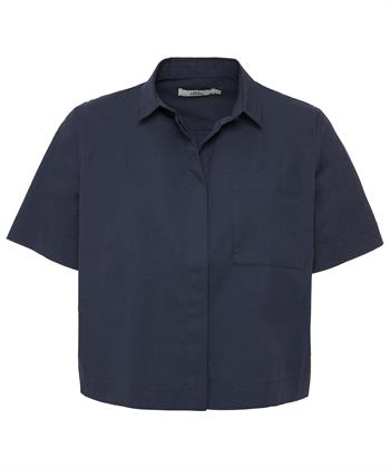 0039 ITALY korte poplin blouse
