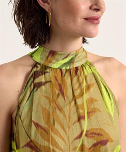 Ana Alcazar halter jurk blad lurex