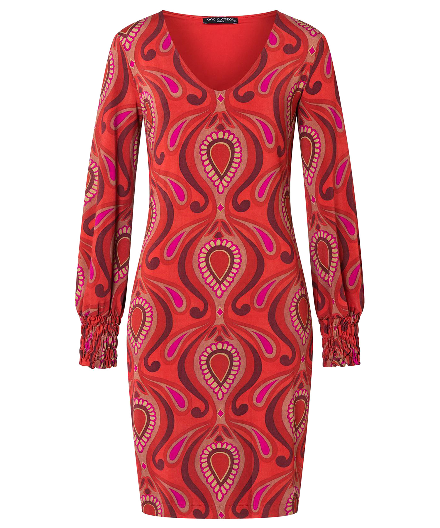 Ana Alcazar jurk V hals slinky paisley BeOne