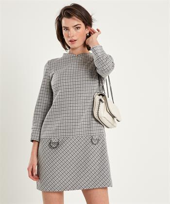 Ana Alcazar lurex pied-de-poule jurk