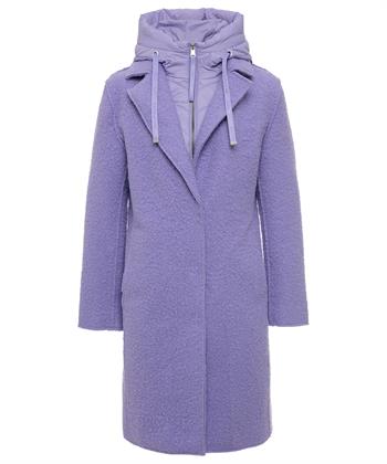Beaumont bouclé mantel met inzetstuk Tara