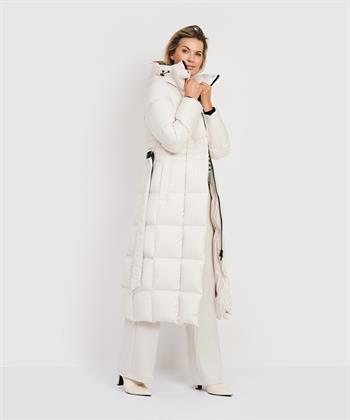 Beaumont lange puffer donsjas ceintuur
