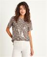 Beaumont pailletten shirt slangenprint Pepper