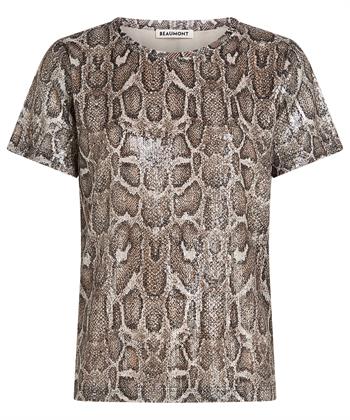 Beaumont pailletten shirt slangenprint Pepper