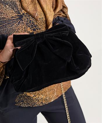 Beck Söndergaard velvet clutch met strik Bonita