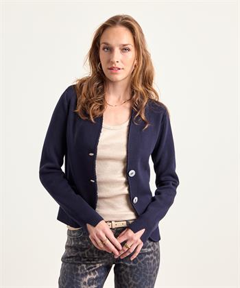 BeOne blazervest raw edge puntaknit