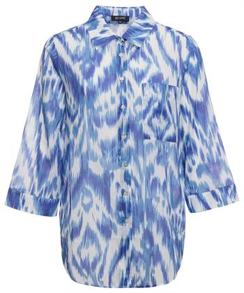 BeOne cotton voile blouse ikat