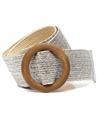 BeOne elastische riem houten gesp