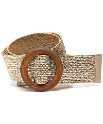 BeOne elastische riem houten gesp