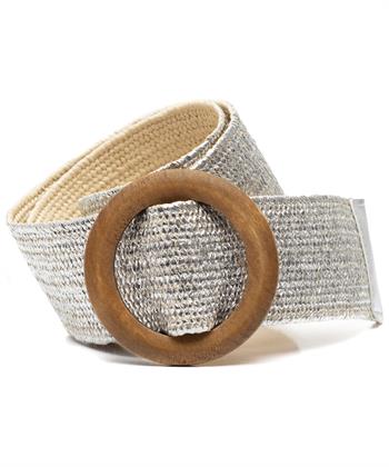 BeOne elastische riem houten gesp