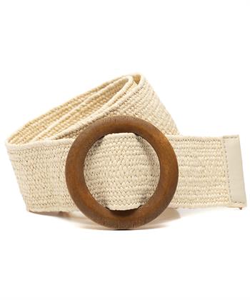 BeOne elastische riem houten gesp