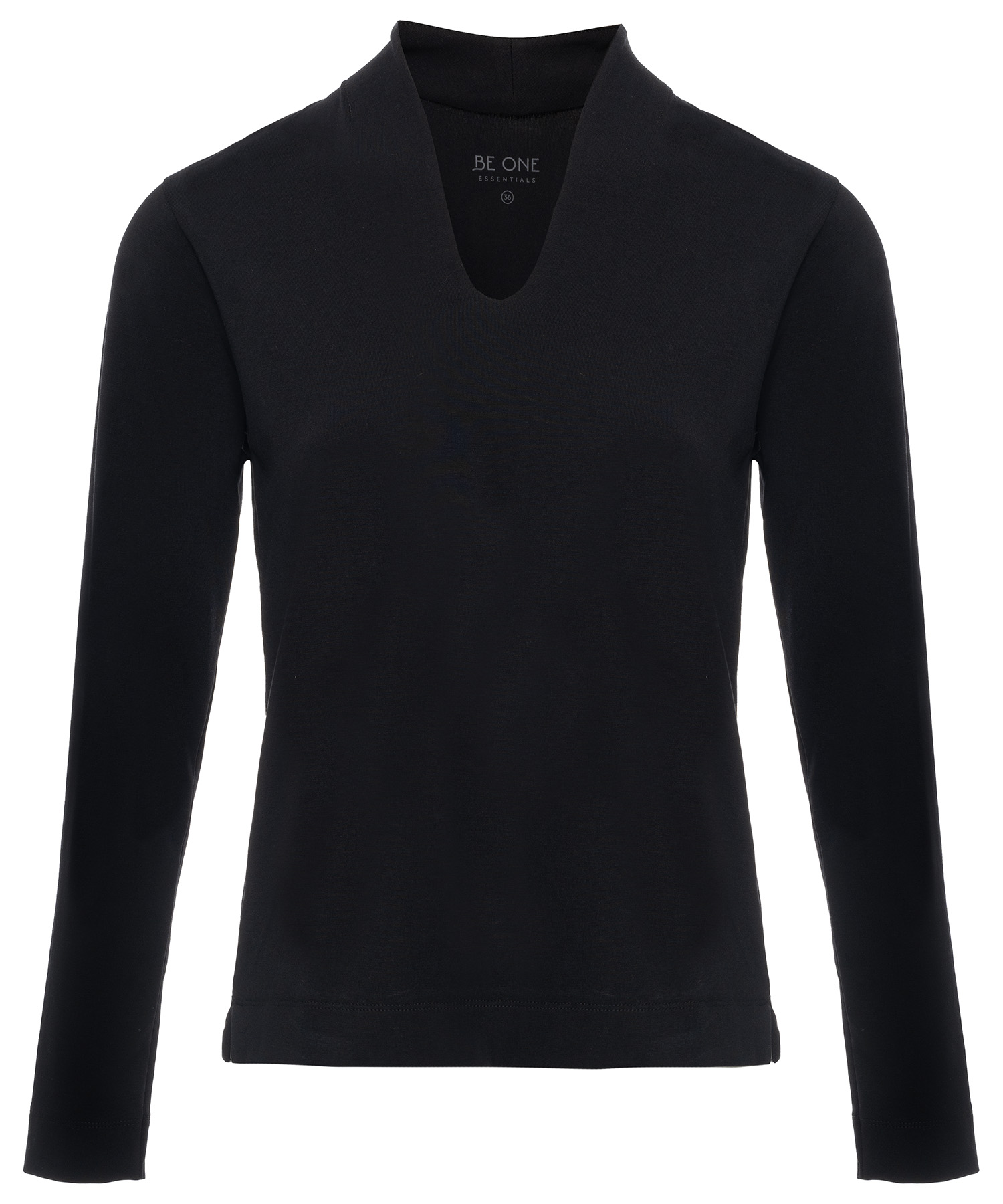 Zwart basic shirt lange mouw online