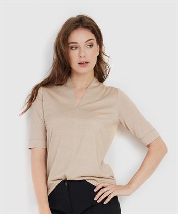BeOne Essentials tulpshirt lurex korte mouw