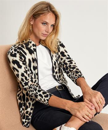 BeOne jacquard vest panterprint