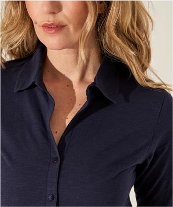 BeOne jersey blouse-shirt slubgaren