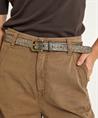 BeOne riem leer metallic Canvas Metal
