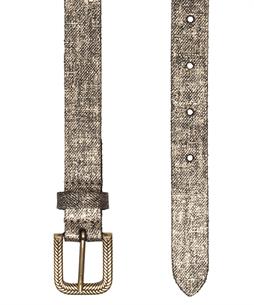 BeOne riem leer metallic Canvas Metal
