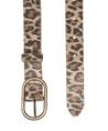 BeOne riem panter metallic ovale gesp