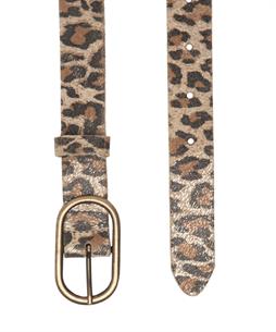 BeOne riem panter metallic ovale gesp