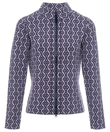 BeOne ritsvest jacquard print retro