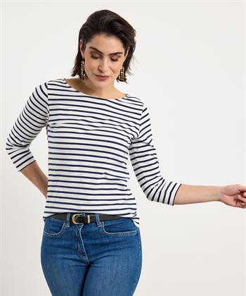 BeOne shirt driekwart mouw Bretonse streep