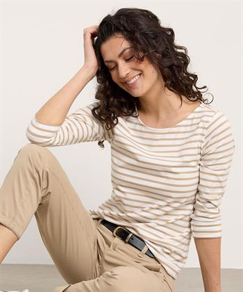 BeOne shirt driekwart mouw Bretonse streep