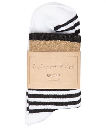 BeOne sokken streepjes lurex