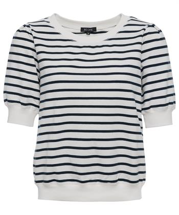 BeOne sweater korte mouw streep