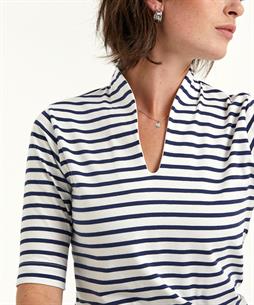 BeOne tulpshirt korte mouw Bretonse streep