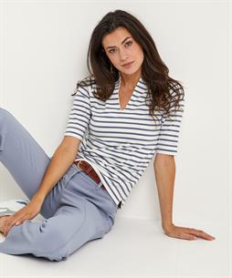 BeOne tulpshirt korte mouw Bretonse streep