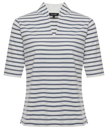 BeOne tulpshirt korte mouw Bretonse streep