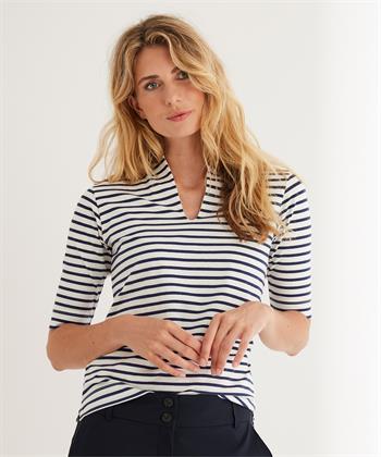 BeOne tulpshirt korte mouw Bretonse streep