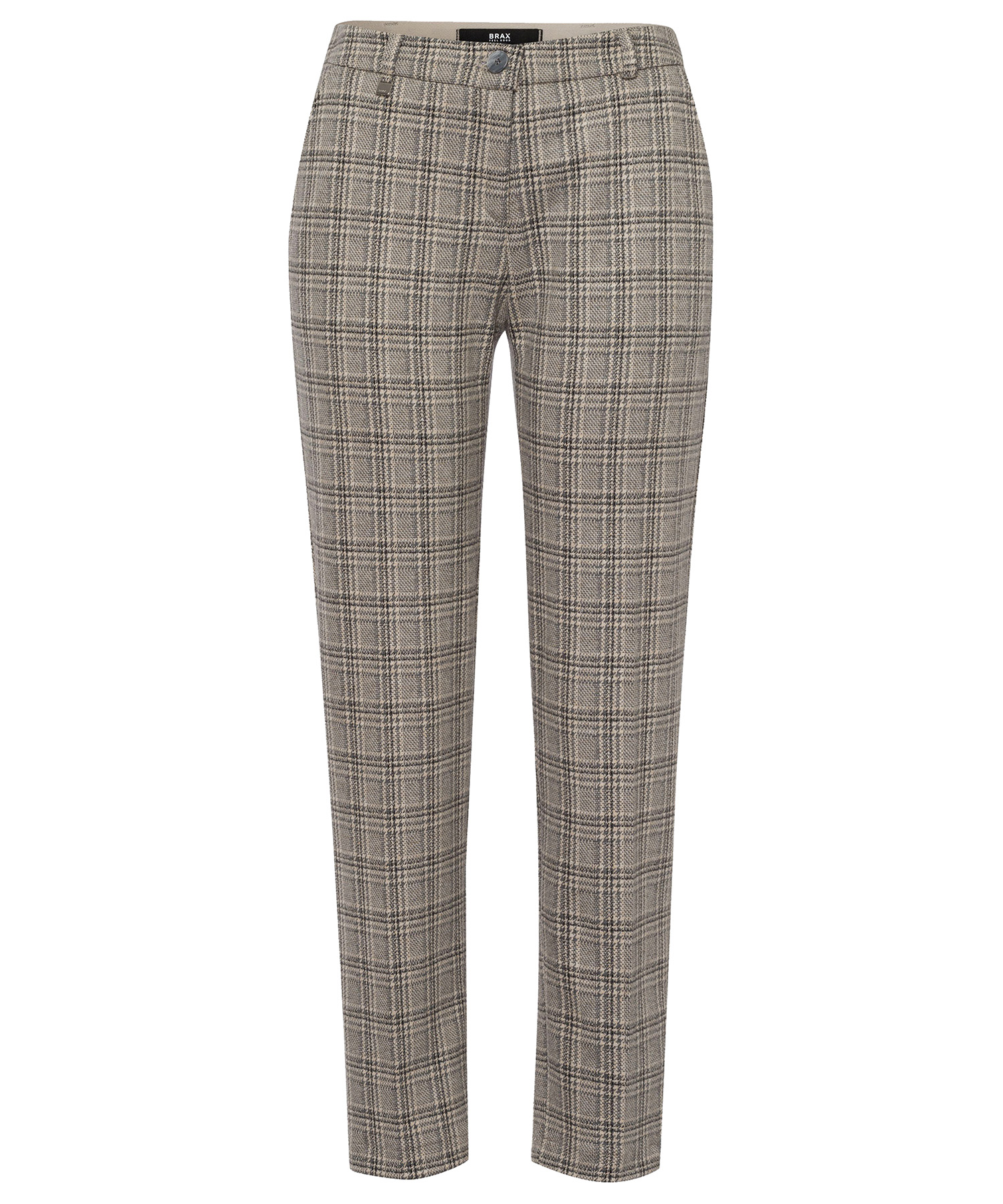 Brax broek winter jersey met ruit Maron S BeOne