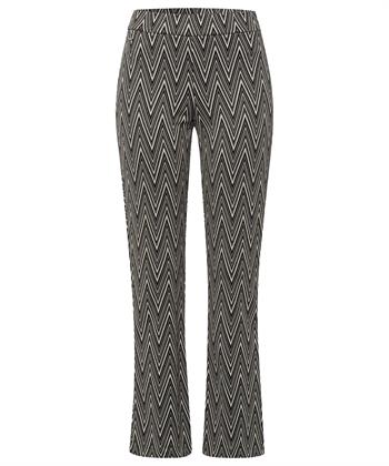 Brax jacquard kick flare broek Malou