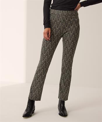 Brax jacquard kick flare broek Malou