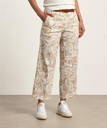 Brax linnenmix cropped broek bloemen Maine