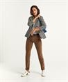 Brax slim fit velvet broek Shakira