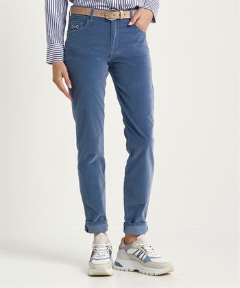Brax slim fit velvet broek Shakira