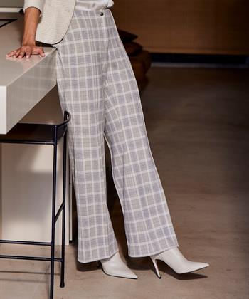Brax wide leg broek ruit Maine