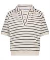 By-Bar badstof polo sweater strepen Harper