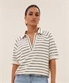 By-Bar badstof polo sweater strepen Harper