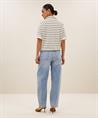 By-Bar badstof polo sweater strepen Harper