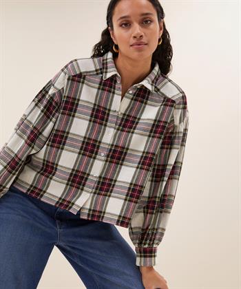 By-Bar blouse grote ruiten Sarah Short Check