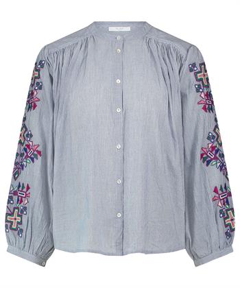 By-Bar blouse pinstripe borduursel Becky