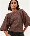 By-Bar blouse pofmouw pantermotief Zasu